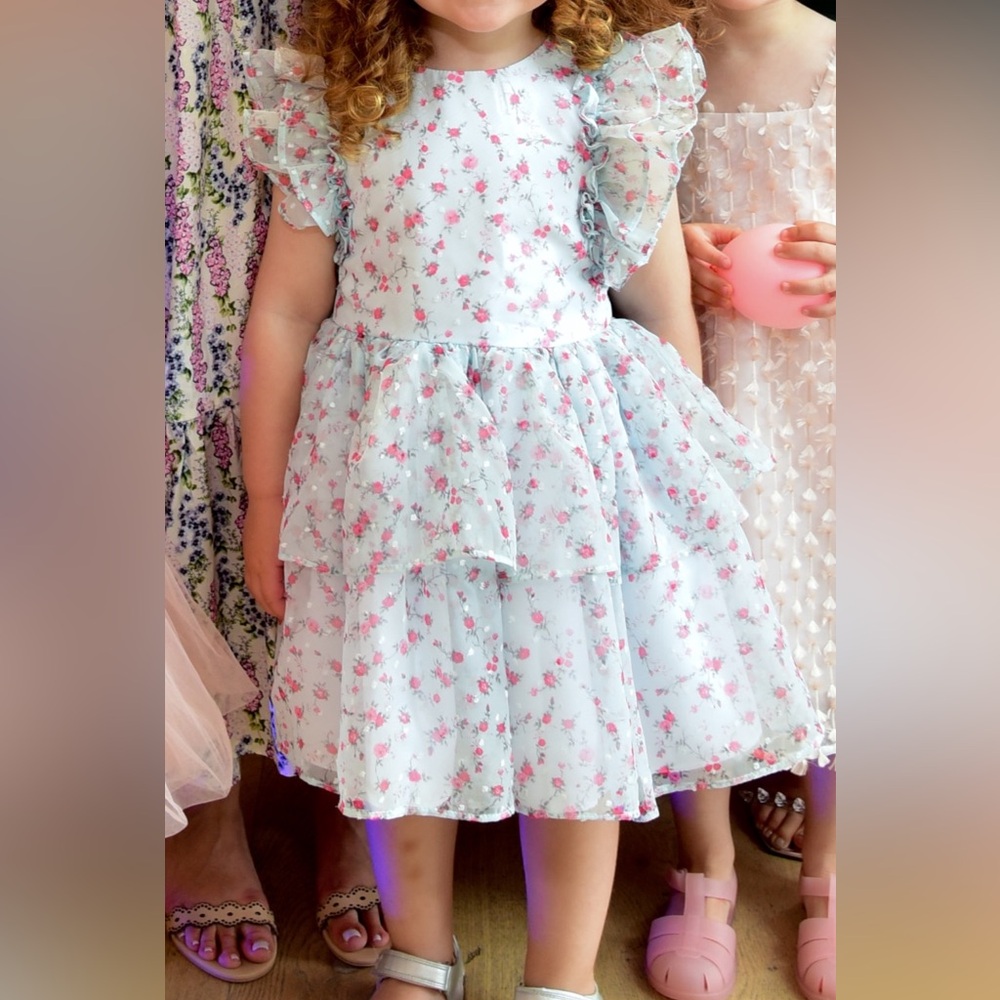 Pippa & Julie floral ruffle dress 3t
